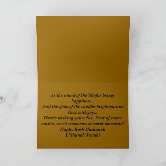 Rosh Hashanah: Joods Nieuwjaar die Shofar klinken Feestdagen Kaart (Binnen)