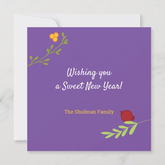 Rosh Hashanah Joods Nieuwjaar Feestdagenkaart (Achterkant)