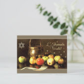 Rosh Hashanah | Joods Nieuwjaar Fijne Kunst  Feestdagenkaart (Staand voorkant)