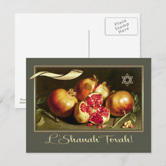 Rosh Hashanah | Joods Nieuwjaar Fijne Kunst Feestdagenkaart (Voorkant / Achterkant)