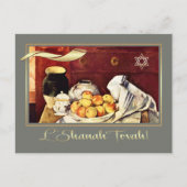 Rosh Hashanah | Joods Nieuwjaar Fijne Kunst Kaarte Feestdagenkaart (Voorkant)
