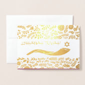 Rosh Hashanah | Joods nieuwjaar Folie Kaarten (Voorkant met envelop)