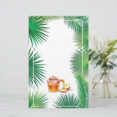 Rosh Hashanah Joods Nieuwjaar Honing Palm bladeren Briefpapier (Staand voorkant)