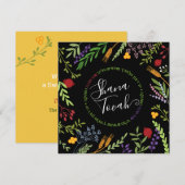 Rosh Hashanah Joods Nieuwjaar-Shana Tovah op zwart Feestdagenkaart (Voorkant / Achterkant)