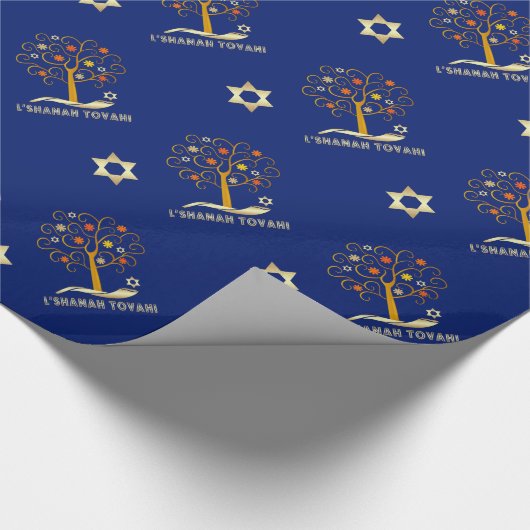Rosh Hashanah, Joods nieuwjaarsgeschenk Cadeaupapier (Hoek)