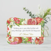 Rosh Hashanah Joodse granaatappel Nieuwjaar Groet Feestdagenkaart (Staand voorkant)