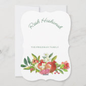 Rosh Hashanah Joodse granaatappel Nieuwjaar Groet Feestdagenkaart (Achterkant)