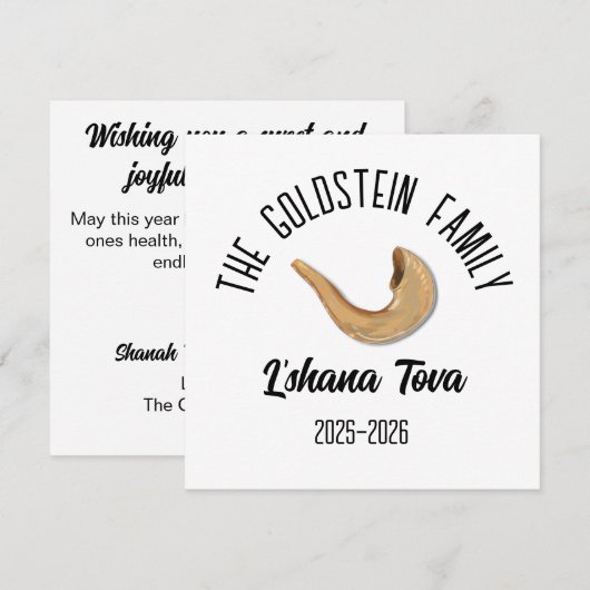 Rosh Hashanah Joodse Nieuwjaar gepersonaliseerde n Feestdagenkaart (Voorkant / Achterkant)