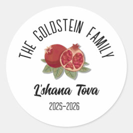 Rosh Hashanah Joodse Nieuwjaar gepersonaliseerde n Ronde Sticker