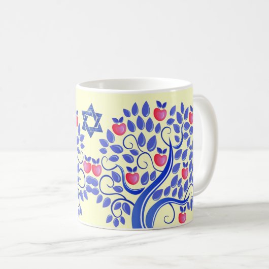 Rosh Hashanah | Joodse nieuwjaarscadeau Koffiemok (Voorkant rechts)