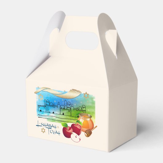 Rosh Hashanah | Joodse nieuwjaarsfeesten aangepast Bedankdoosjes (Voorkant Zijde)