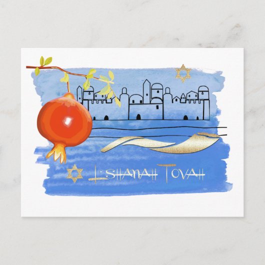 Rosh Hashanah | Joodse nieuwjaarsprogramma-Briefka Briefkaart (Voorkant)