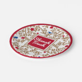 Rosh Hashanah Jwish New Year Bird & Pomegranates Papieren Bordje (Gekanteld)