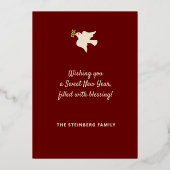 Rosh Hashanah Jwish New Year Greetings Real Folie Feestdagenkaart (Achterkant)