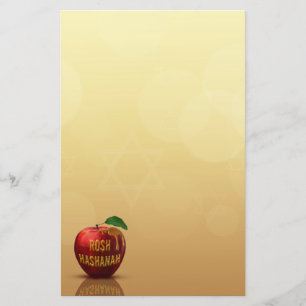 Rosh Hashanah Jwish New Year Honey Apple Briefpapier