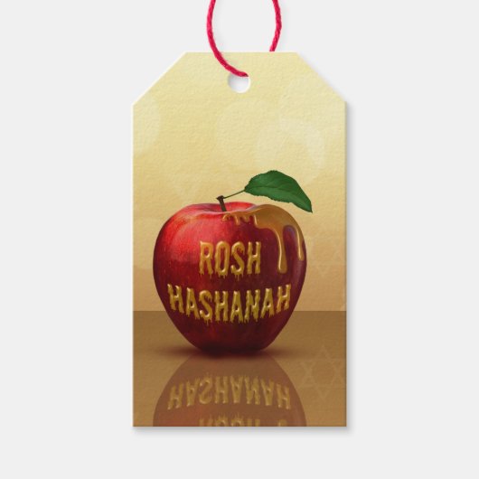 Rosh Hashanah Jwish New Year Honey Apple Cadeaulabel (Voorkant)