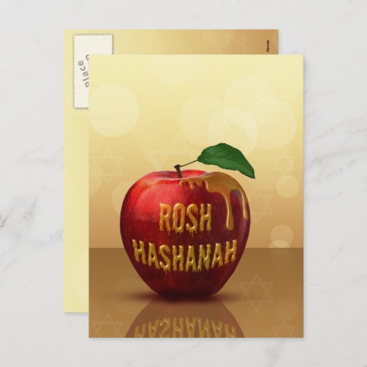 Rosh Hashanah Jwish New Year Honey Apple Feestdagenkaart (Voorkant / Achterkant)