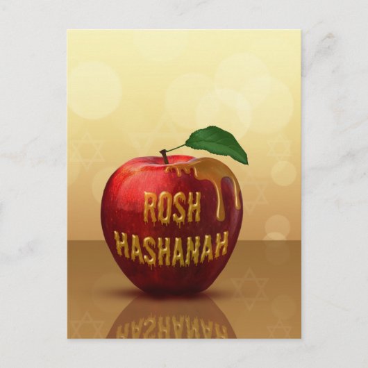 Rosh Hashanah Jwish New Year Honey Apple Feestdagenkaart (Voorkant)