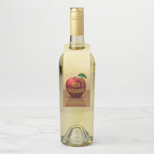 Rosh Hashanah Jwish New Year Honey Apple Flessenhanger (Op fles)