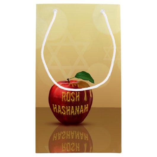 Rosh Hashanah Jwish New Year Honey Apple Klein Cadeauzakje (Achterkant)
