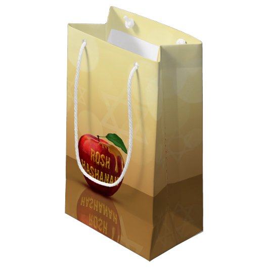 Rosh Hashanah Jwish New Year Honey Apple Klein Cadeauzakje (Voorkant Gekanteld)