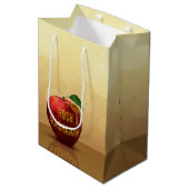 Rosh Hashanah Jwish New Year Honey Apple Medium Cadeauzakje (Voorkant Gekanteld)