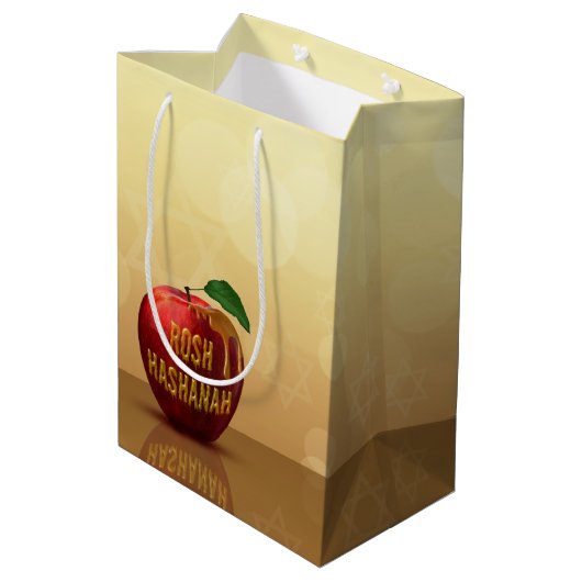 Rosh Hashanah Jwish New Year Honey Apple Medium Cadeauzakje (Achterkant Gekanteld)