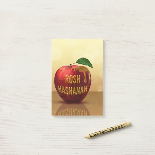 Rosh Hashanah Jwish New Year Honey Apple Post-it® Notes (Op bureau)