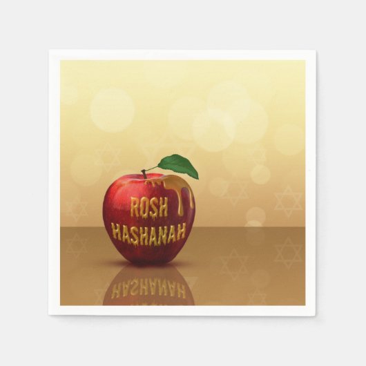 Rosh Hashanah Jwish New Year Honey Apple Servet (Voorkant)