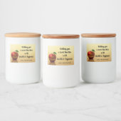 Rosh Hashanah Jwish New Year Honey Apple Voedselcontainer Etiket (Flessen)