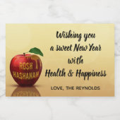 Rosh Hashanah Jwish New Year Honey Apple Voedselcontainer Etiket (Enkel label)