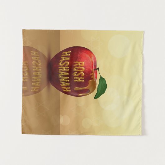 Rosh Hashanah Jwish New Year Honey Apple Wandkleed (Voorkant (horizontaal))