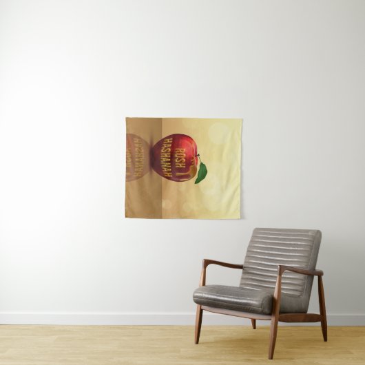 Rosh Hashanah Jwish New Year Honey Apple Wandkleed (In Situ (horizontaal))