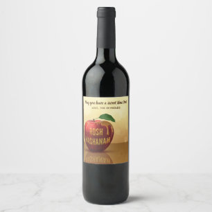 Rosh Hashanah Jwish New Year Honey Apple Wijn Etiket