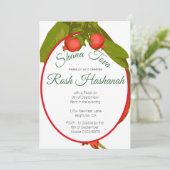 Rosh Hashanah Jwish New Year Pomegranate Kaart (Staand voorkant)