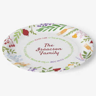 Rosh Hashanah Jwish New Year-Shana Tovah op WHITE Papieren Bordje