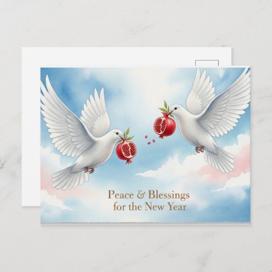 Rosh Hashanah Jwish nieuwjaar Briefkaart (Voorkant / Achterkant)