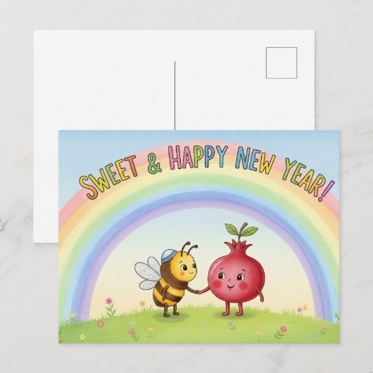 Rosh Hashanah Jwish nieuwjaar Briefkaart (Voorkant / Achterkant)