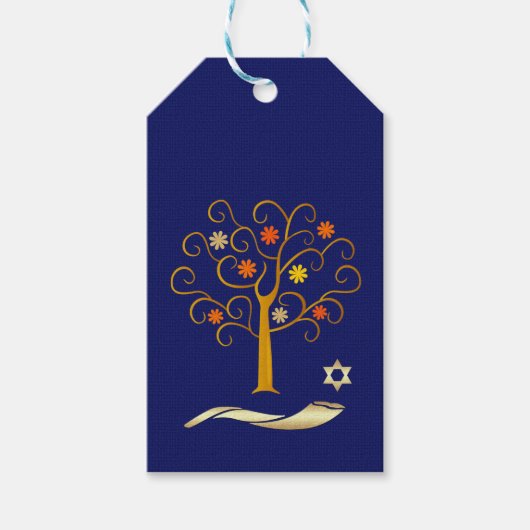 Rosh Hashanah Jwish nieuwjaar Cadeaulabel (Voorkant)