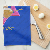 Rosh Hashanah Jwish nieuwjaar Theedoek (Quarter Fold)