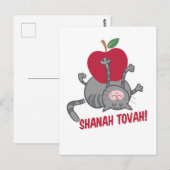Rosh Hashanah Kat - Joods Nieuwjaar 5785 Briefkaart (Voorkant / Achterkant)