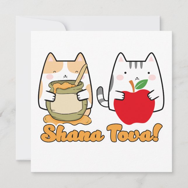 Rosh Hashanah kawaii Katten - Joods Nieuwjaar (Voorkant)