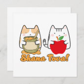 Rosh Hashanah kawaii Katten - Joods Nieuwjaar (Voorkant / Achterkant)