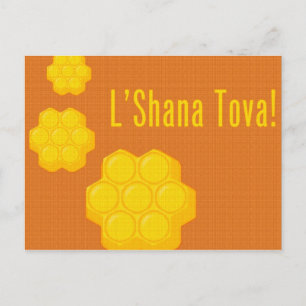Rosh Hashanah L'Shana Tova Honingraten Feestdagenkaart