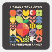 Rosh Hashanah l'Shana Tova Joods nieuwjaar Sticker (Voorkant)