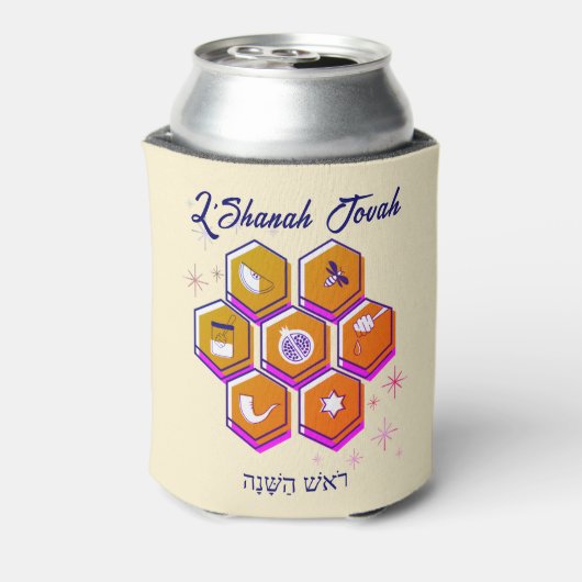 Rosh Hashanah L'SHANAH TOVAH Blikjeskoeler (Blikje Achterkant)