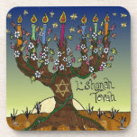Rosh Hashanah L'Shanah Tovah Tree of Life Menorah Bier Onderzetter<br><div class="desc">U bekijkt het Lee Hiller Design Collectie van Home en Kantoor Decor,  Apparel,  Gifts en Collectibles. De Design zijn onder meer Lee Hiller Photography en Mixed Media Digital Art Collectie. Je kunt haar Natuur fotografie uitzichten op http://HikeOurPlanet.com/ en haar wandelende blog volgen in Hot Springs National Park.</div>