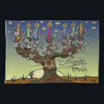 Rosh Hashanah L'Shanah Tovah Tree of Life Menorah Theedoek<br><div class="desc">U bekijkt het Lee Hiller Design Collectie van Home en Kantoor Decor,  Apparel,  Gifts en Collectibles. De Design zijn onder meer Lee Hiller Photography en Mixed Media Digital Art Collectie. Je kunt haar Natuur fotografie uitzichten op http://HikeOurPlanet.com/ en haar wandelende blog volgen in Hot Springs National Park.</div>