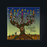 Rosh Hashanah L'Shanah Tovah Tree of Life Menorah Vierkante Button 5,1 Cm<br><div class="desc">U bekijkt het Lee Hiller Design Collectie van Home en Kantoor Decor,  Apparel,  Gifts en Collectibles. De Design zijn onder meer Lee Hiller Photography en Mixed Media Digital Art Collectie. Je kunt haar Natuur fotografie uitzichten op http://HikeOurPlanet.com/ en haar wandelende blog volgen in Hot Springs National Park.</div>