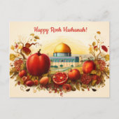 ✡️ Rosh Hashanah met Koepel van Rock & appel Briefkaart (Voorkant)